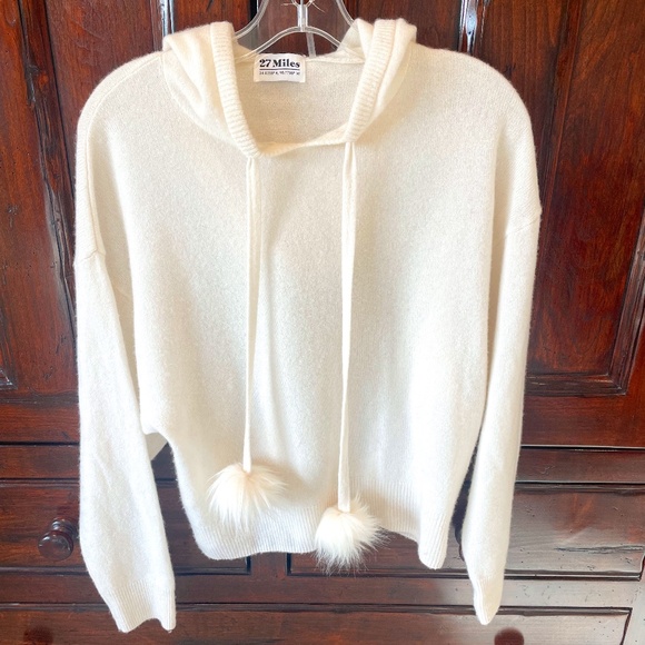 27 MILES CASHMERE HOODIE SWEATER - Picture 1 of 7